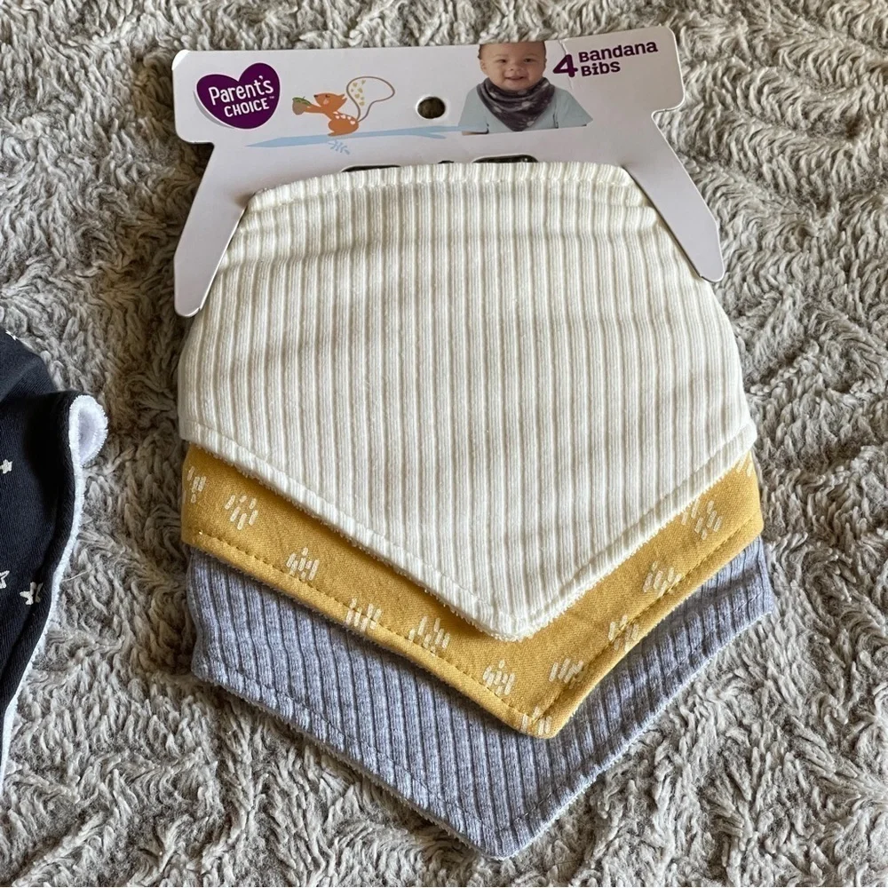 Assorted Bandana Bib Set Soft Cotton Accessories